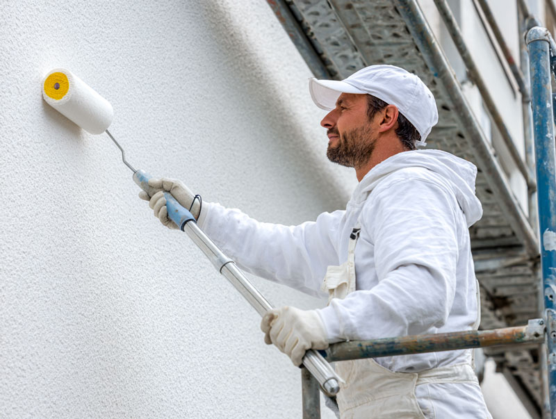 Fassadenanstrich Frankfurt - Kompletter Fassaden Service mit professioneller Gerüststellung für sichere Arbeiten